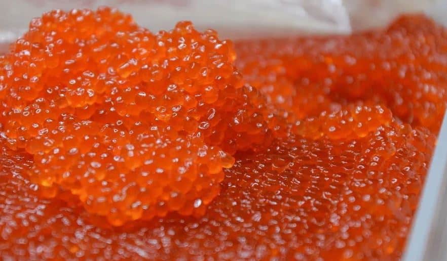 تصویر 2 از خاویار ماهی قزل آلا با دانه های تازه و درشت